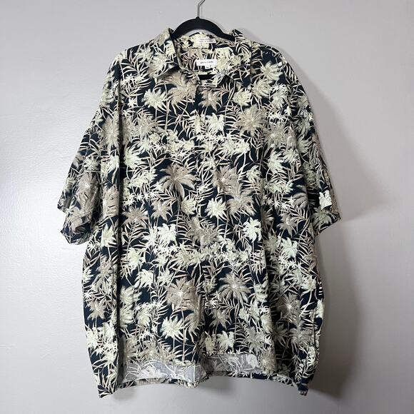 Vintage Pierre Cardin Mens 3XL Hawaiian Shirt button up 100% Cotton Short Sleeve - Picture 1 of 7